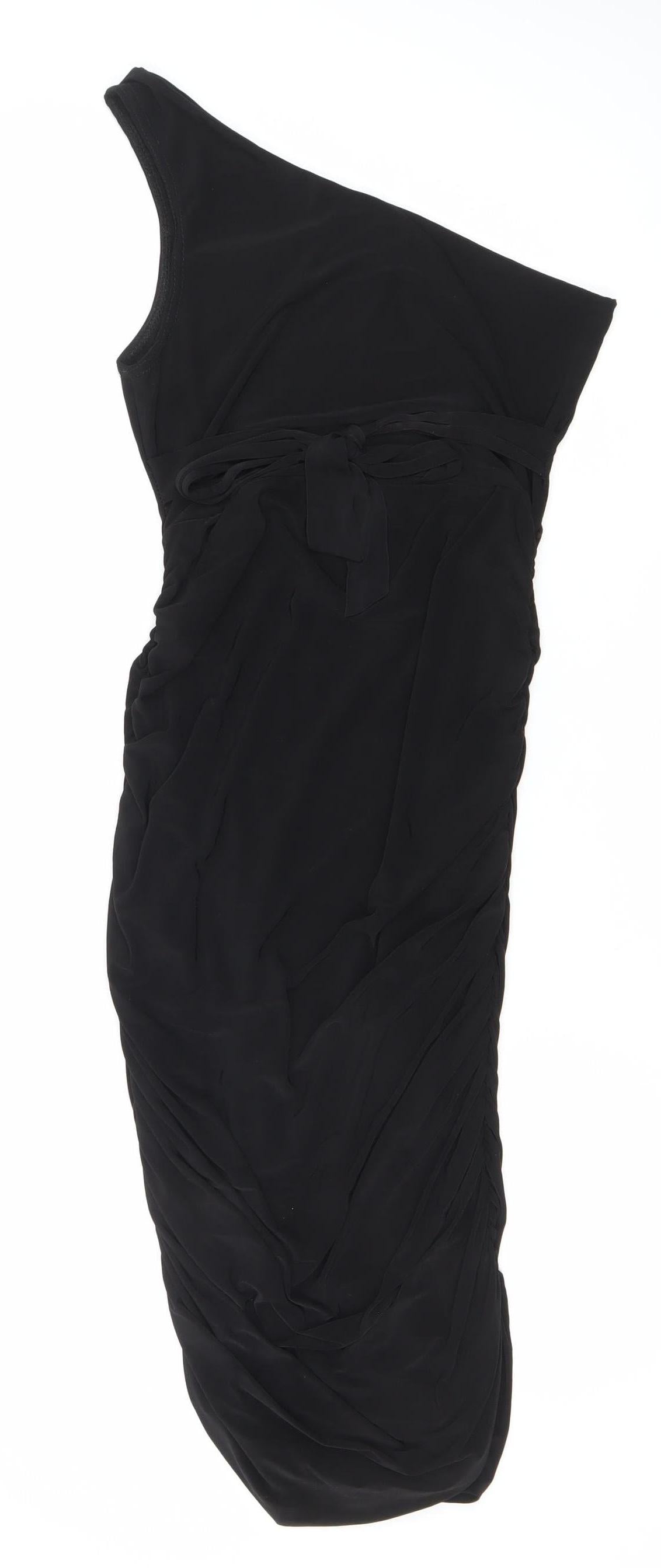 Femmeluxe Women’s Black One Shoulder Bodycon Dress Size 8 Cocktail Party