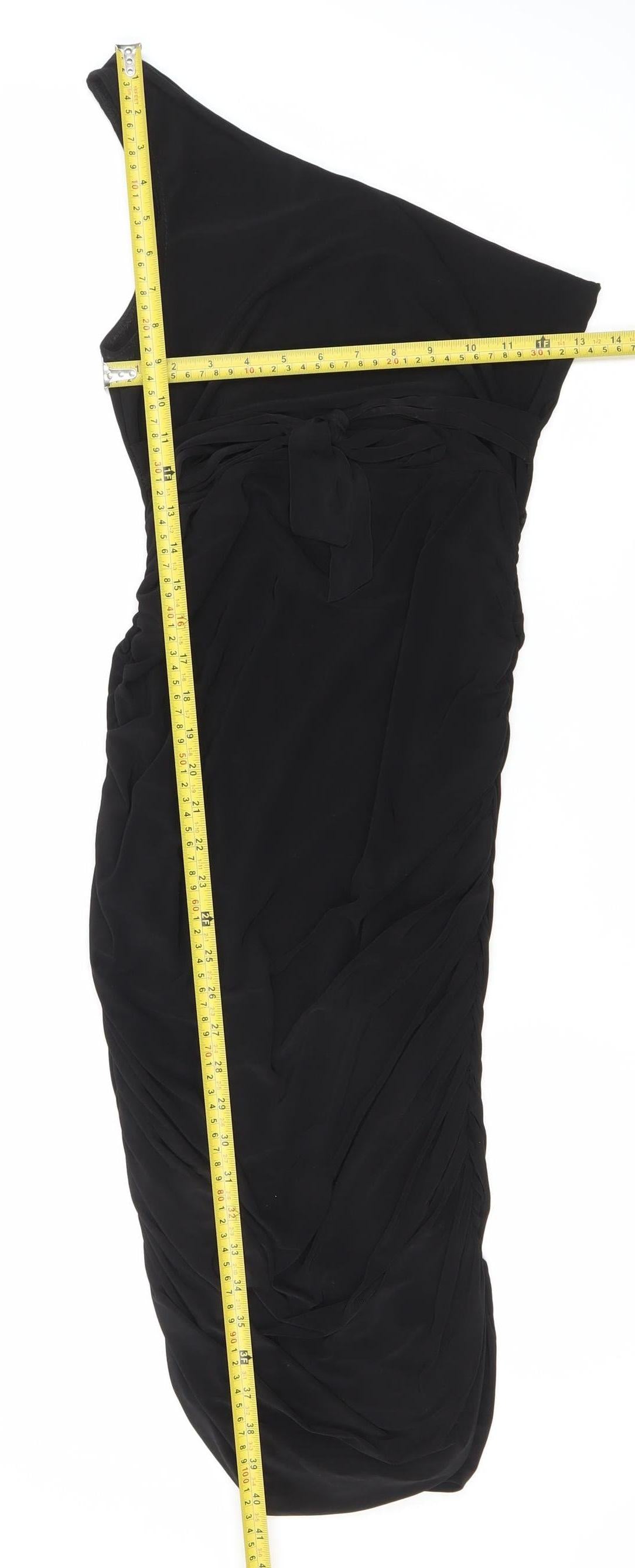Femmeluxe Women’s Black One Shoulder Bodycon Dress Size 8 Cocktail Party