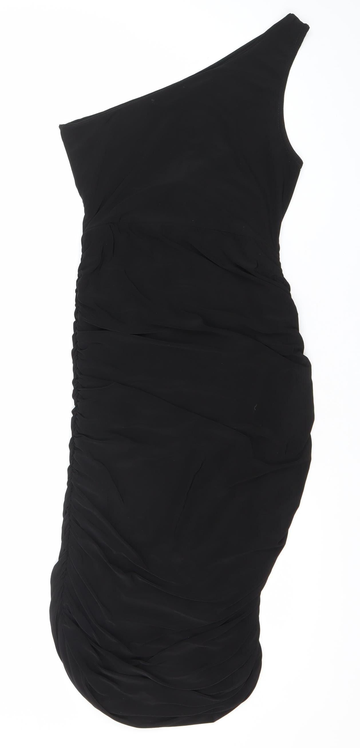 Femmeluxe Women’s Black One Shoulder Bodycon Dress Size 8 Cocktail Party