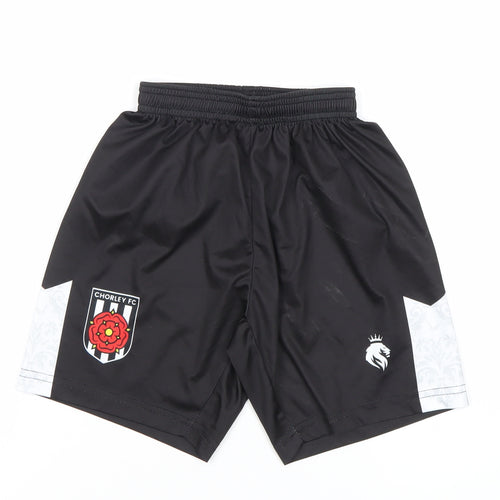 Hope & Glory Boys Black Football Athletic Shorts Size S Junior