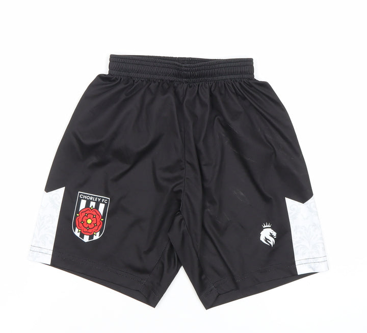 Hope & Glory Boys Black Football Athletic Shorts Size S Junior