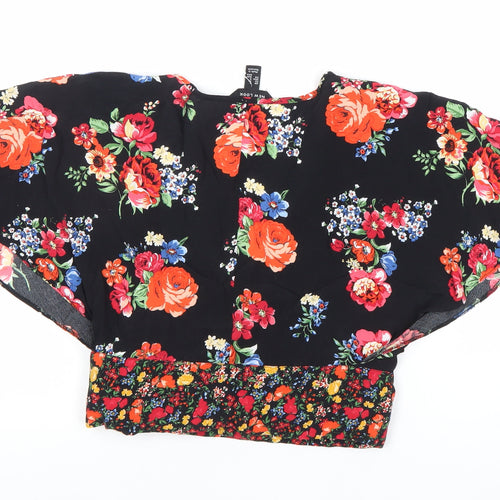 New Look Women’s Multicoloured Floral Wrap Blouse Size 8