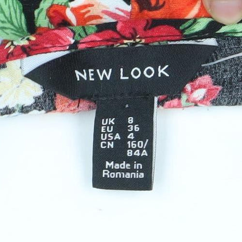 New Look Women’s Multicoloured Floral Wrap Blouse Size 8