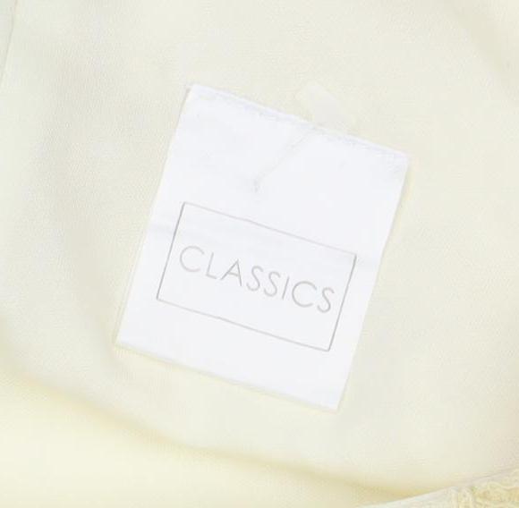 Classics Women’s Ivory Lace Sheath Dress Size 14 Knee Length Wedding Party