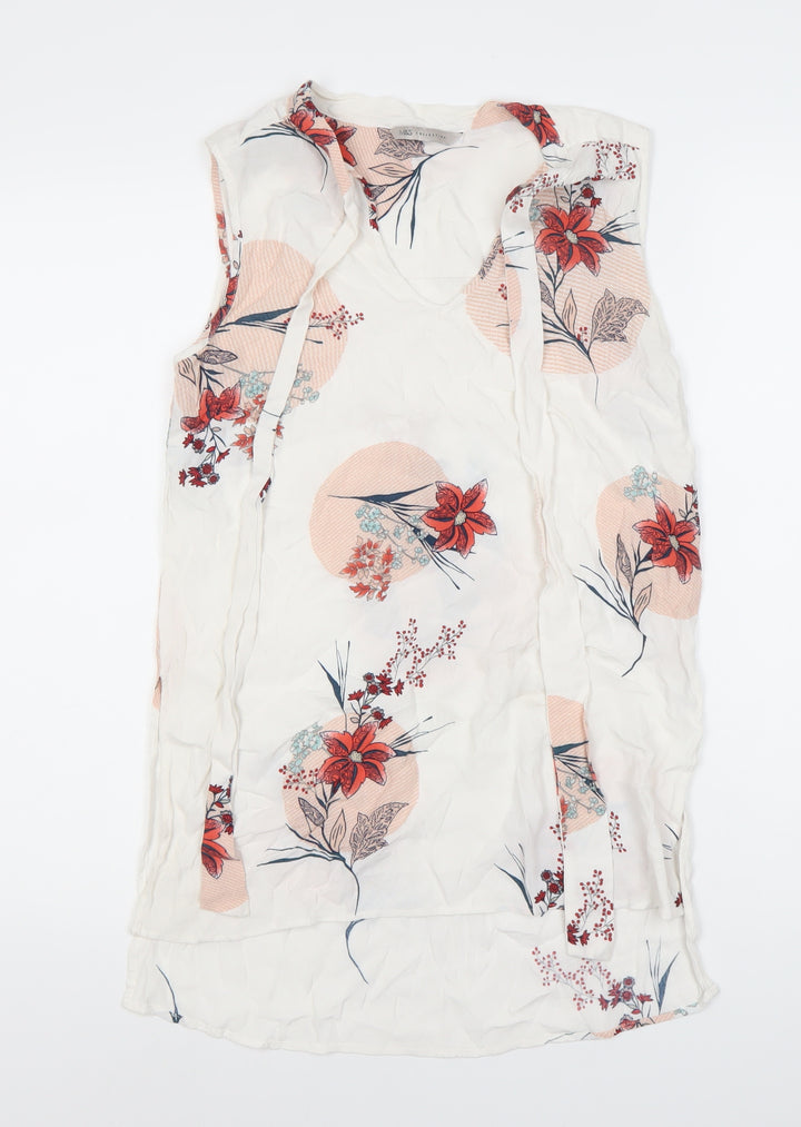 Marks and Spencer Womens Floral Sleeveless Tunic Blouse Size 8