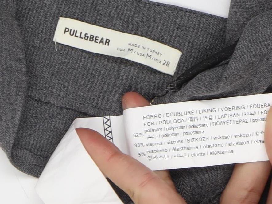 PULL&BEAR Womens Grey Halter Crop Top Size 12 Slim Fit Zip