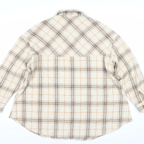Apricot Women’s Beige Checked Flannel Shirt Jacket XS