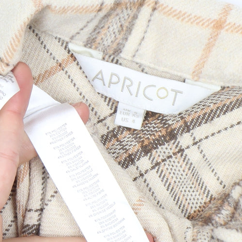 Apricot Women’s Beige Checked Flannel Shirt Jacket XS