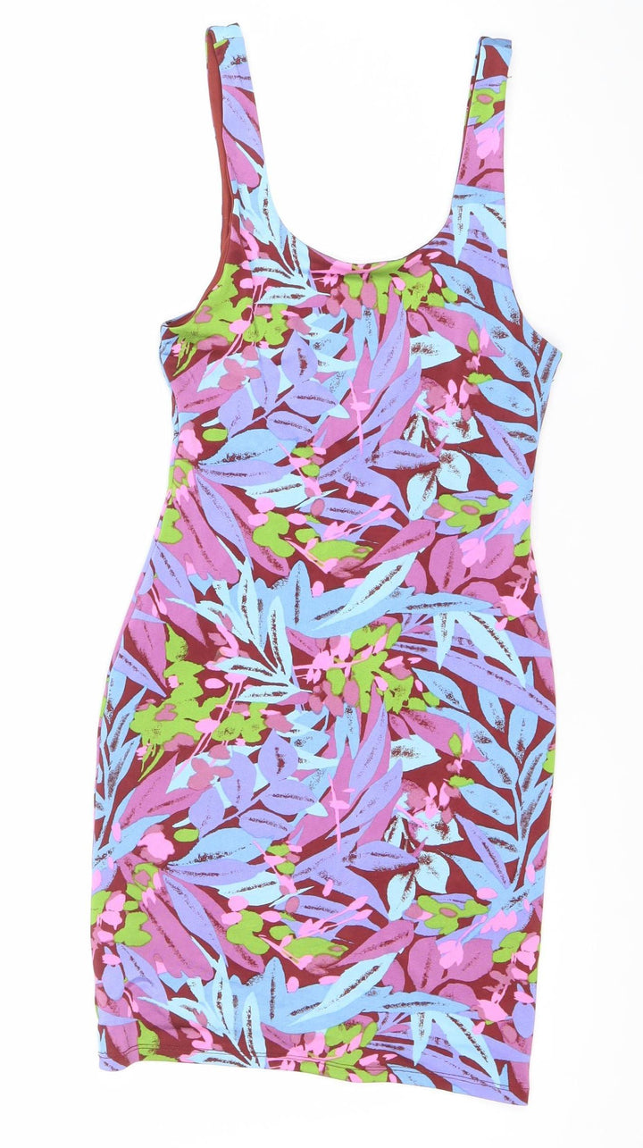Silence + Noise Womens Multicoloured XS Bodycon Mini Dress