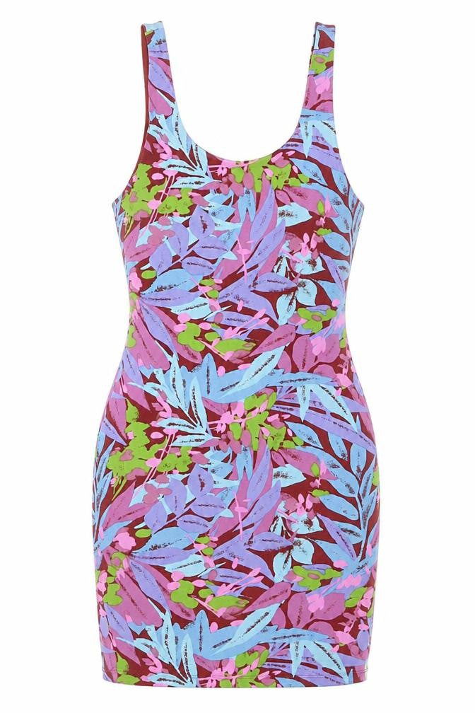 Front view of Silence + Noise women’s multicoloured xs bodycon mini dress