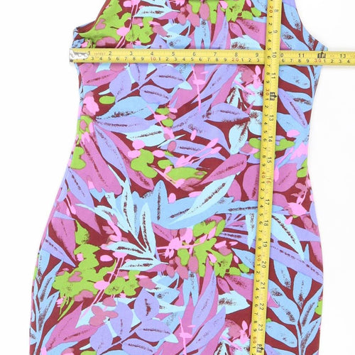 Silence + Noise Womens Multicoloured XS Bodycon Mini Dress