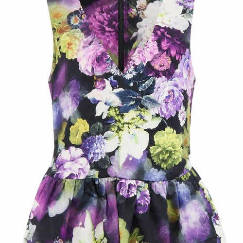ASOS Petite Womens Multicoloured Floral Peplum Blouse UK 10