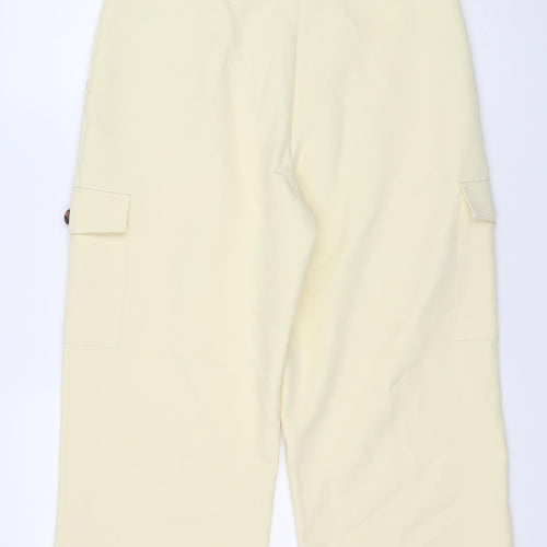 ASOS Womens Beige Cargo Trousers Size 12 Straight Leg Pockets