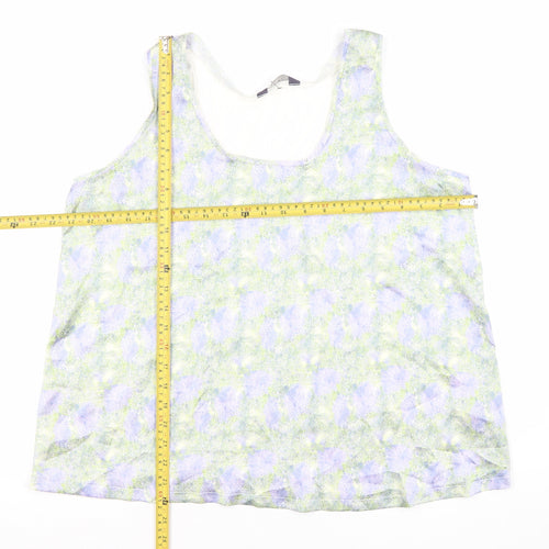 Marks and Spencer Women's Multicoloured Floral Tank Top Size 14