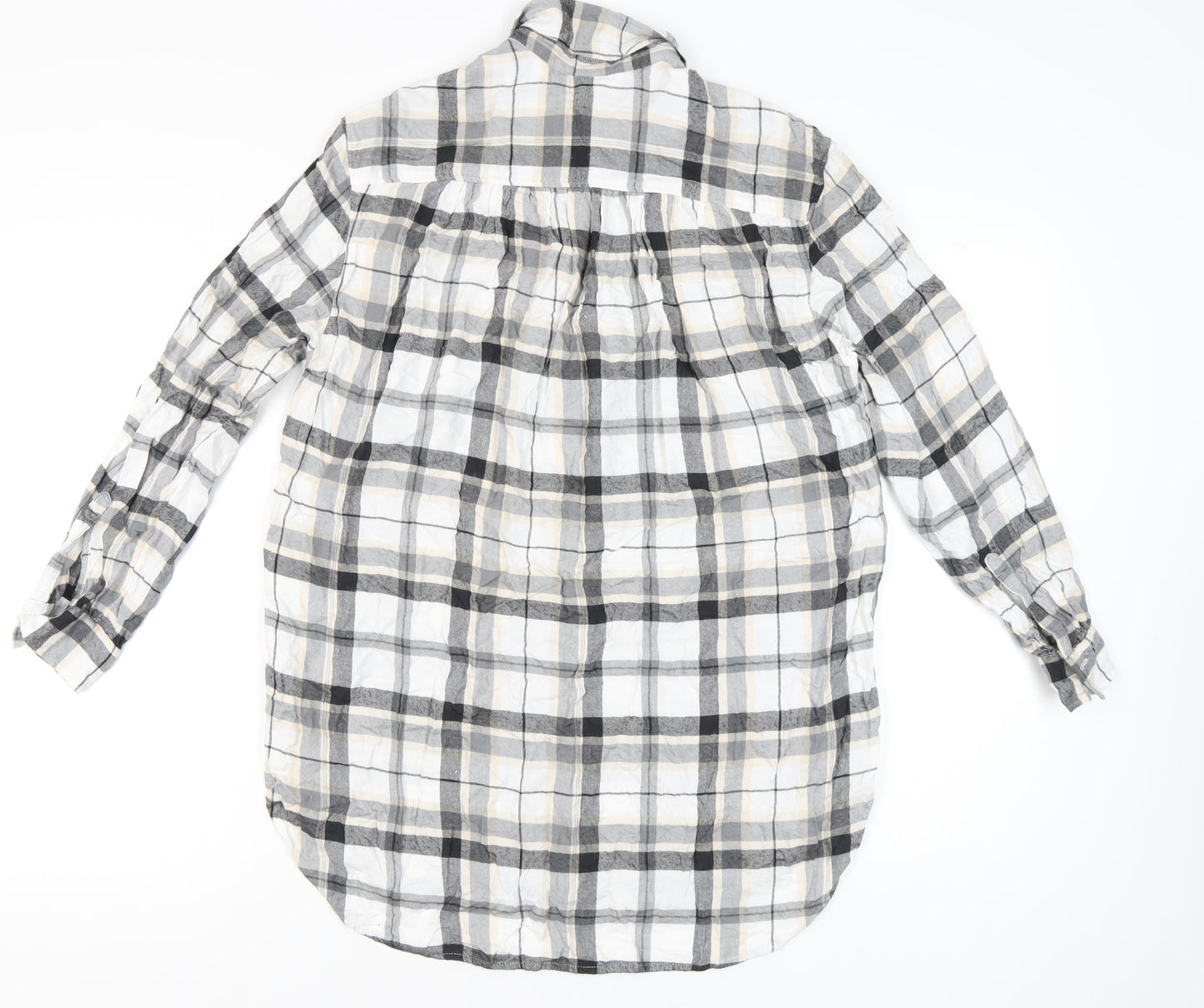 L.O.G.G. Women’s Multicoloured Plaid Viscose Button-Up Shirt Size 10