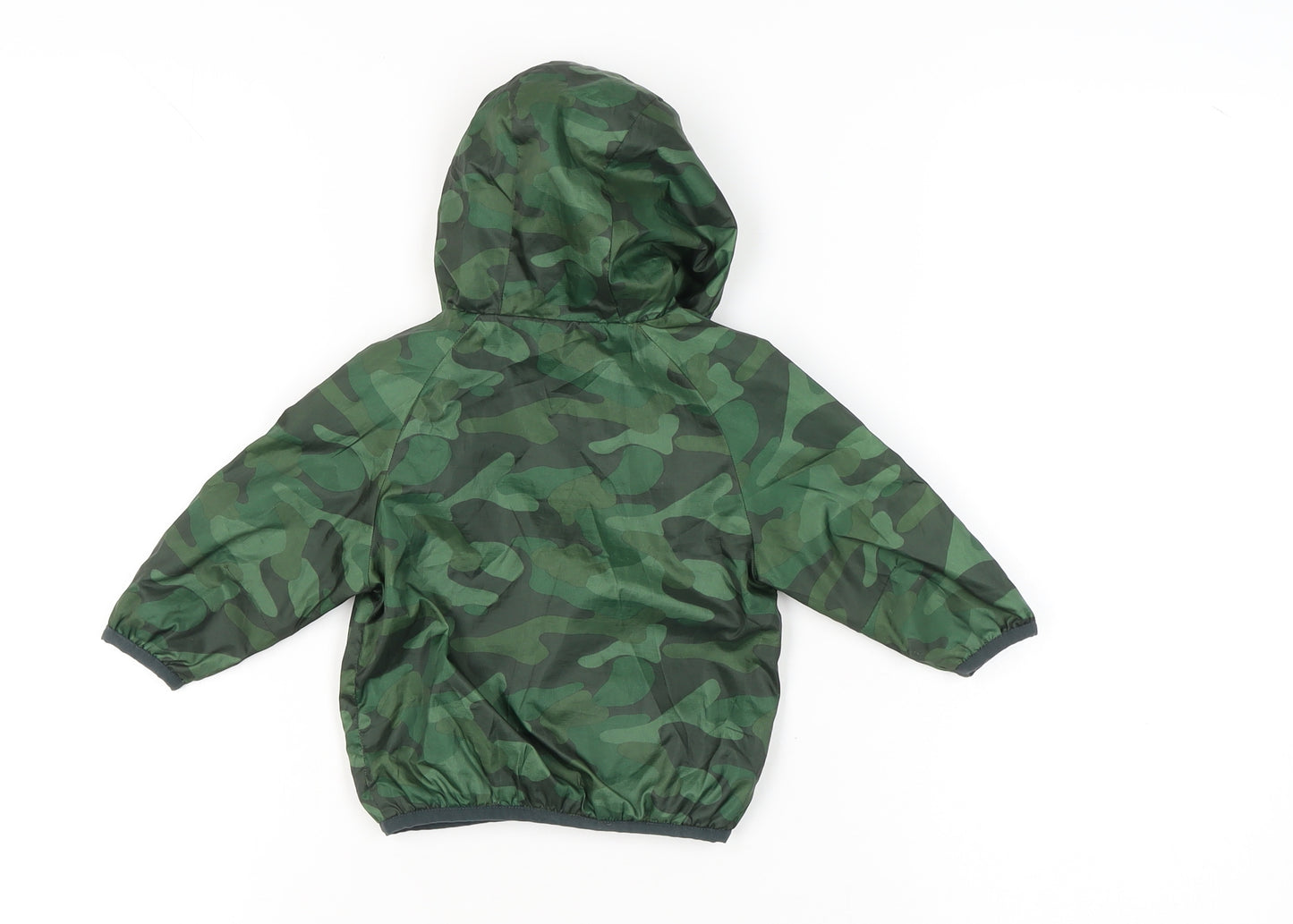 Next Unisex Baby Green Camouflage Windbreaker Jacket 6-9 Months Hooded