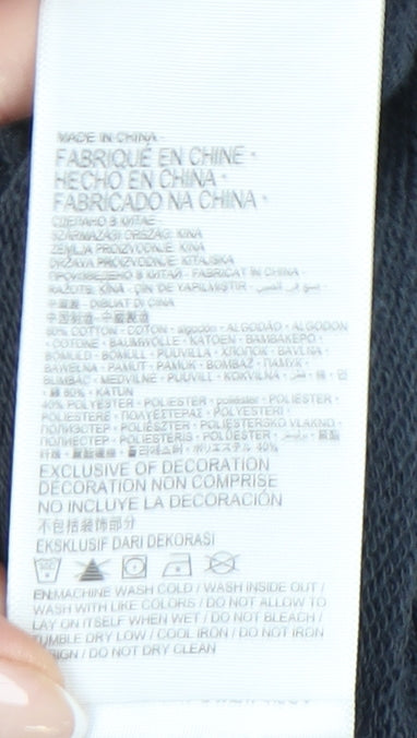 Levi's Boys Blue Pullover Hoodie 12 Years Logo Graphic Cotton Blend