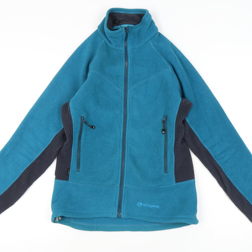 Sprayway Womens Blue Fleece Jacket UK 10 Lightweight Outdoor Full Zip