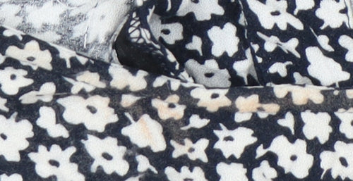 Esprit Women’s Blue Floral Blouse M 3/4 Sleeve Viscose