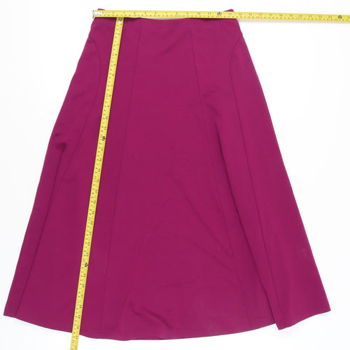 Damart Women’s Purple A-Line Stretch Knee Length Skirt Size 12