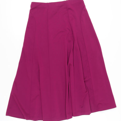 Damart Women’s Purple A-Line Stretch Knee Length Skirt Size 12