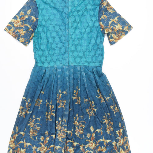 Tenki Women’s Blue Floral Fit & Flare Dress Size 8
