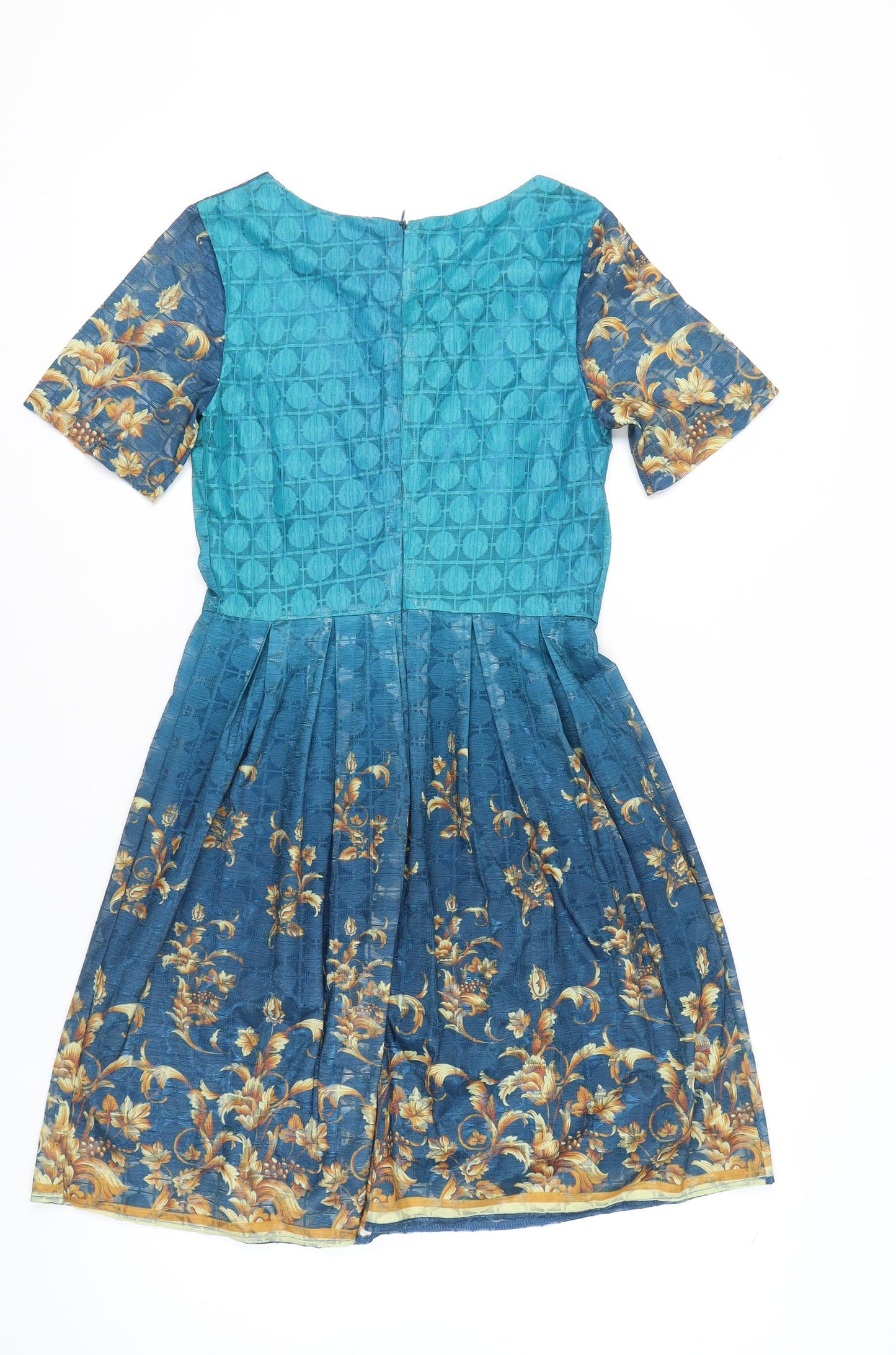 Tenki Women’s Blue Floral Fit & Flare Dress Size 8