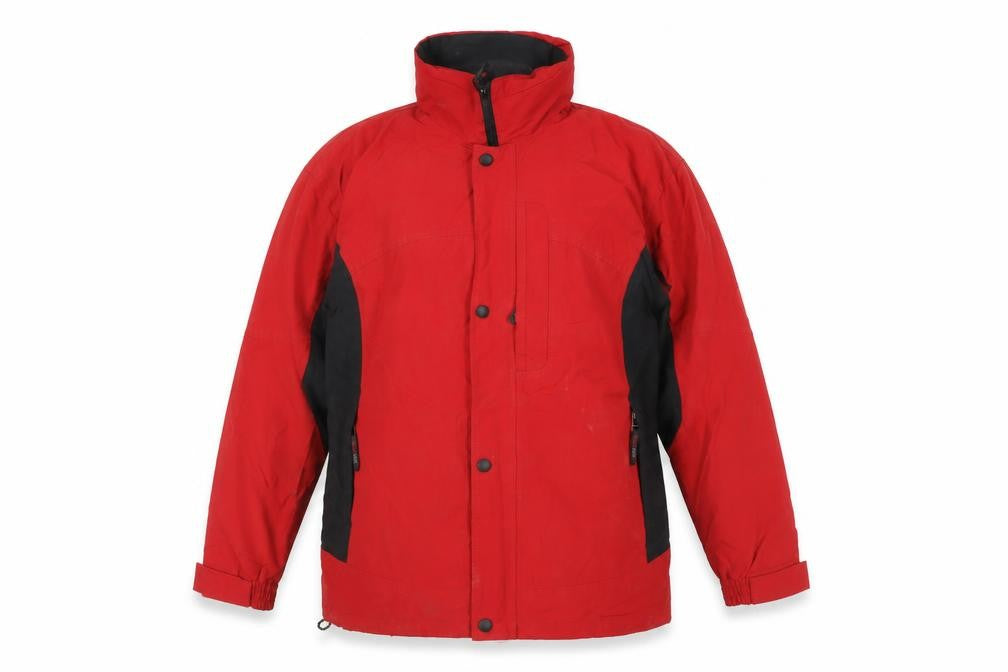 Front view of Biaggini Men’s Red Waterproof Parka Jacket M Regular Fit Outdoor