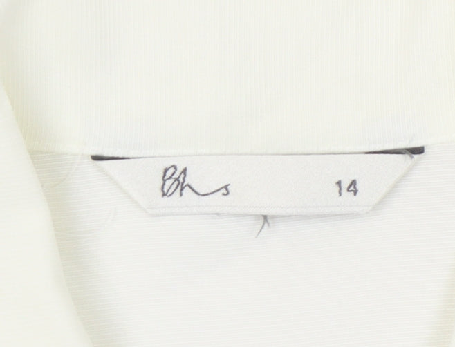 BHS Women’s Ivory Short Sleeve Button-Up Shirt Size 14