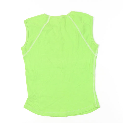 Hamnett Women’s Green Cotton Rhinestone Tank Top Size M