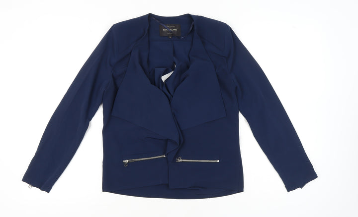 River Island Women’s Blue Size 10 Classic Zip Jacket Workwear