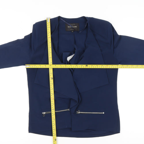 River Island Women’s Blue Size 10 Classic Zip Jacket Workwear