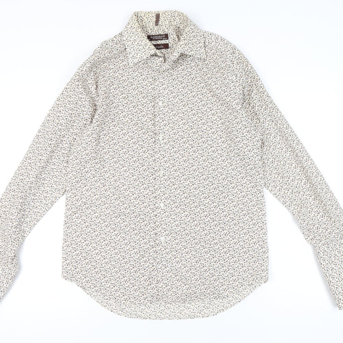 St George by Duffer Men’s Multicoloured Floral Cotton Dress Shirt Size 15