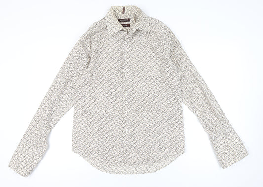 St George by Duffer Men’s Multicoloured Floral Cotton Dress Shirt Size 15