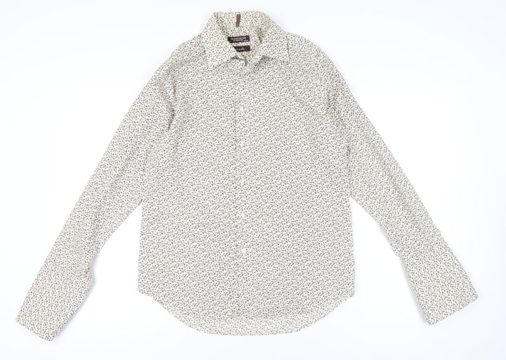 St George by Duffer Men’s Multicoloured Floral Cotton Dress Shirt Size 15