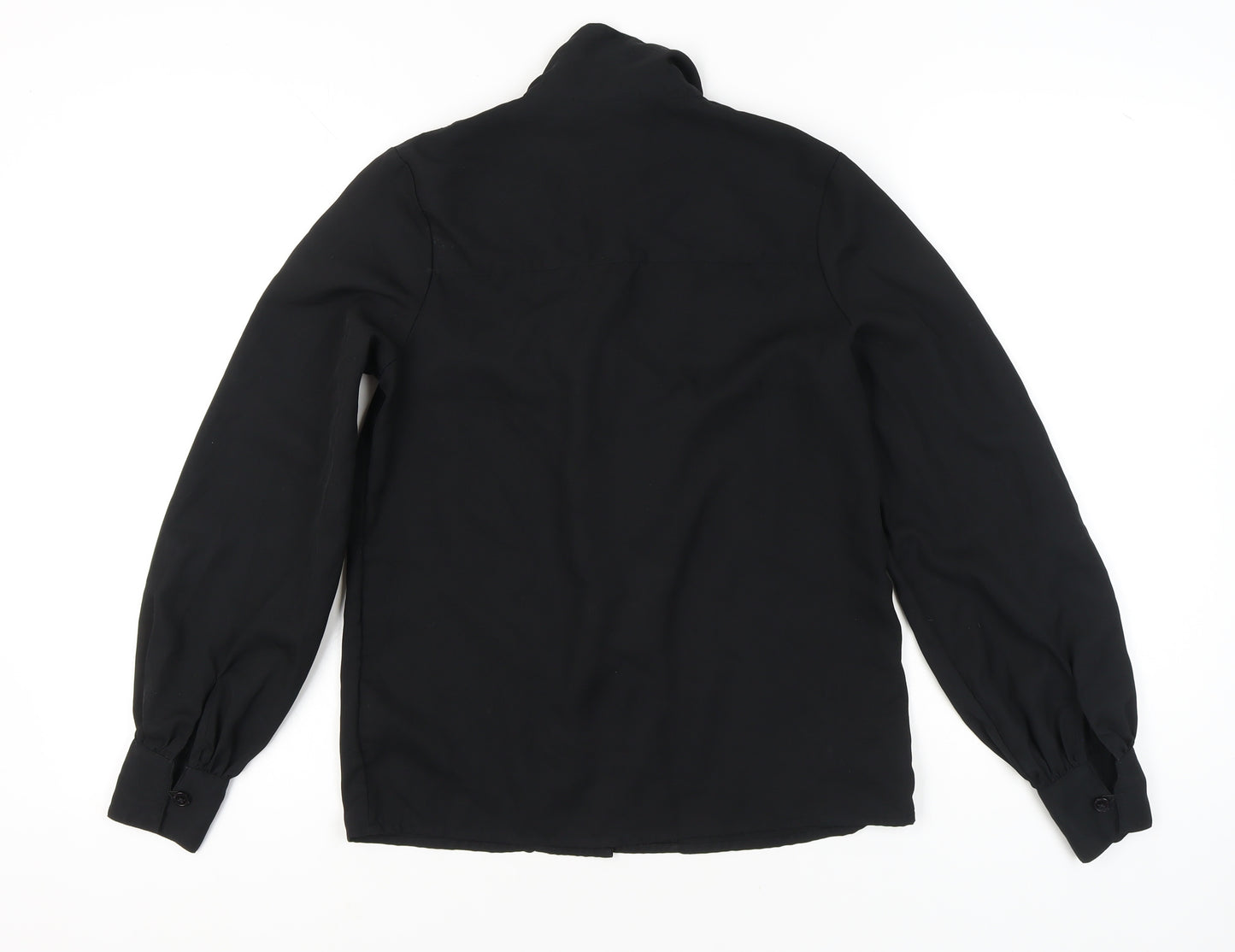 Very Women Black Size 6 Button-Up Long Sleeve Polyester Shirt