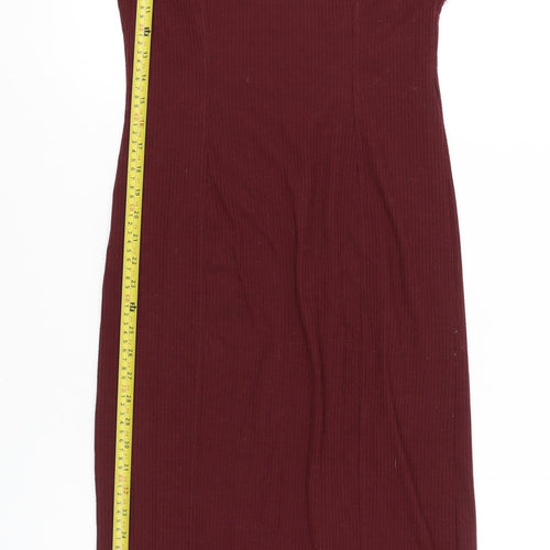 Fourteenth Place Women’s Red Bodycon Midi Dress Size S Long Sleeve