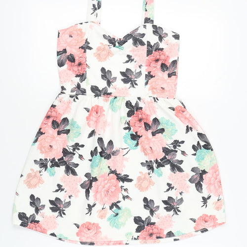 Select Women’s Multicoloured Floral Skater Dress UK 8 Sleeveless