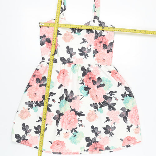 Select Women’s Multicoloured Floral Skater Dress UK 8 Sleeveless