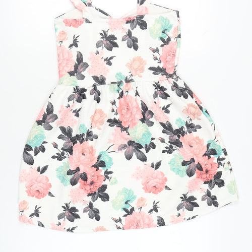 Select Women’s Multicoloured Floral Skater Dress UK 8 Sleeveless