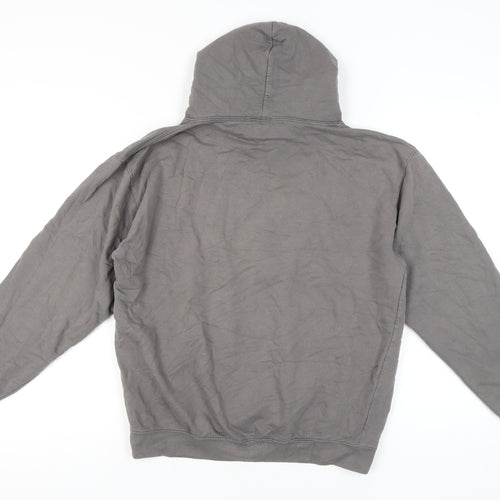 Harper & Lewis Womens Grey Pullover Hoodie Medium Embroidered Logo