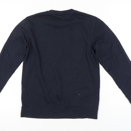 Champion Boys Black 13-14Y Logo Pullover Sweatshirt Crew Neck
