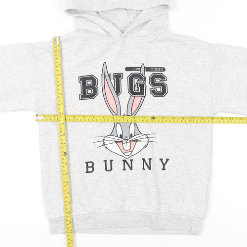 Looney Tunes Girls Grey Bugs Bunny Pullover Hoodie 10-11 Years