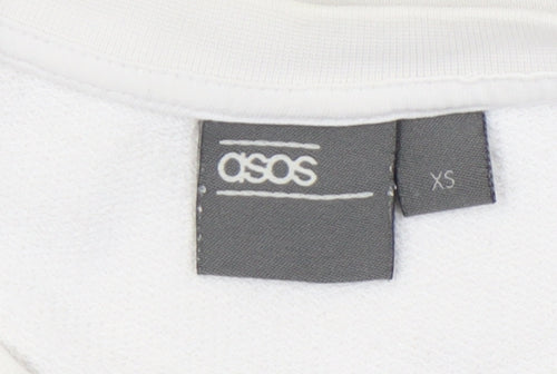 ASOS Men’s White Logo Sweatshirt XS Pullover Paris Graphic