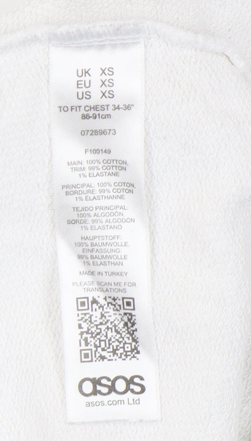 ASOS Men’s White Logo Sweatshirt XS Pullover Paris Graphic