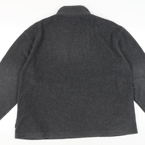 Swordfish Mens Grey XL Fleece Pullover 1/4 Zip Sweatshirt Outdoor