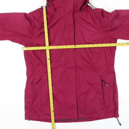 Crane Womens Pink Rain Coat Jacket Size 12 Hooded Lightweight
