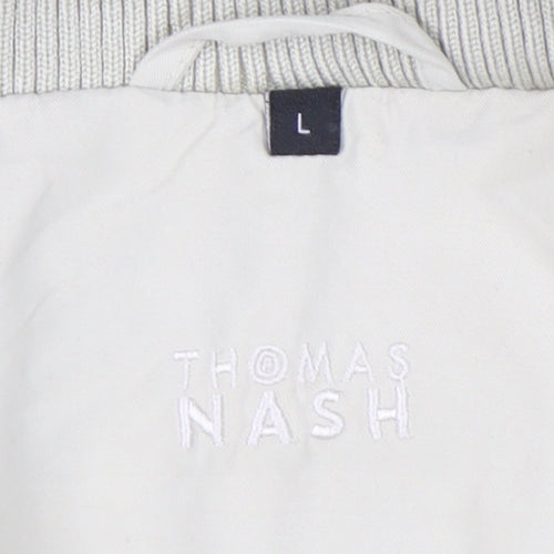 Thomas Nash Men’s Beige Full Zip Casual Jacket Size L