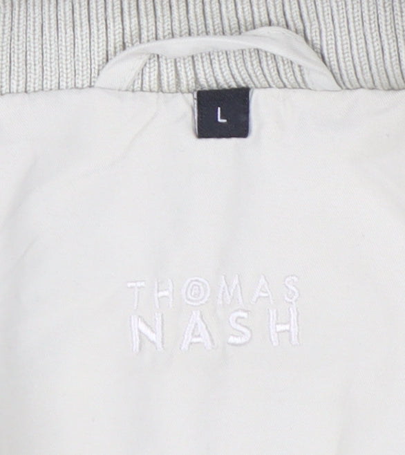 Thomas Nash Men’s Beige Full Zip Casual Jacket Size L