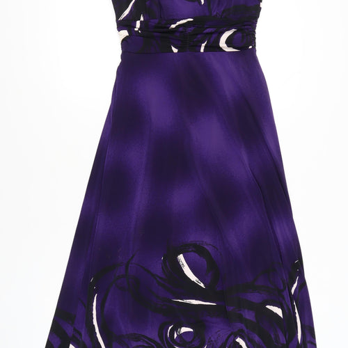 Precis Women’s Purple A-Line Halter Sleeveless Dress Size M